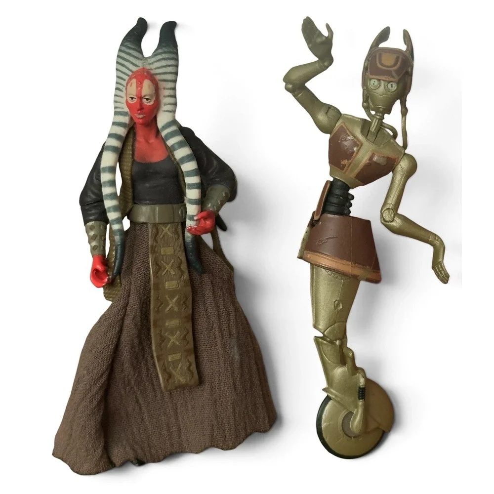 Star Wars Action Figures Lot Shaak Ti ROTS WA-7 Droid Waitress Hasbro Loose
